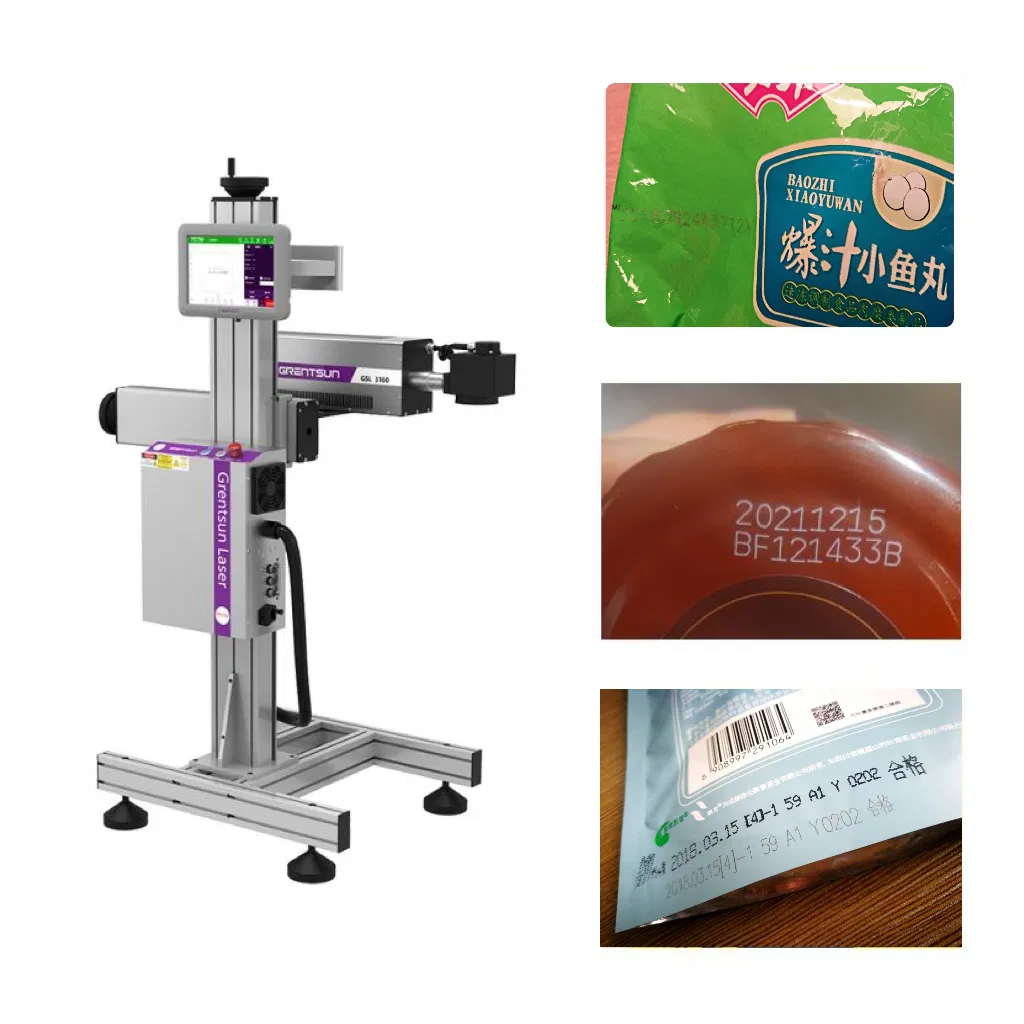 CO2 Laser Marking Machine, Eco Friendly, High Speed Permanent Laser Coding System for Pet Bottle Glass PVC Pipe Date Batch Qr Code Packaging Marking
