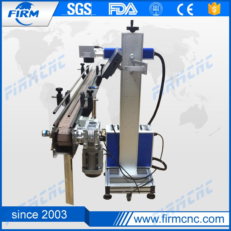High Precision Flying Fiber Laser Marking System with Conveyor Device