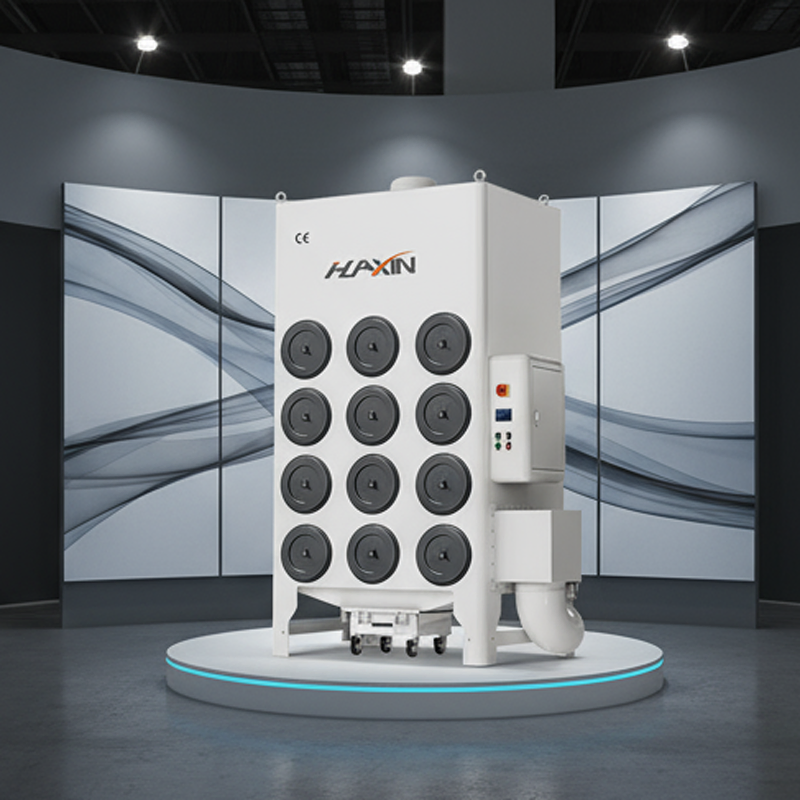 High-Flow Fume Extraction System for Laser Cutting and Welding, Advanced 9000m3/H Capacity Industrial Dust Collector with 11kw Fan System