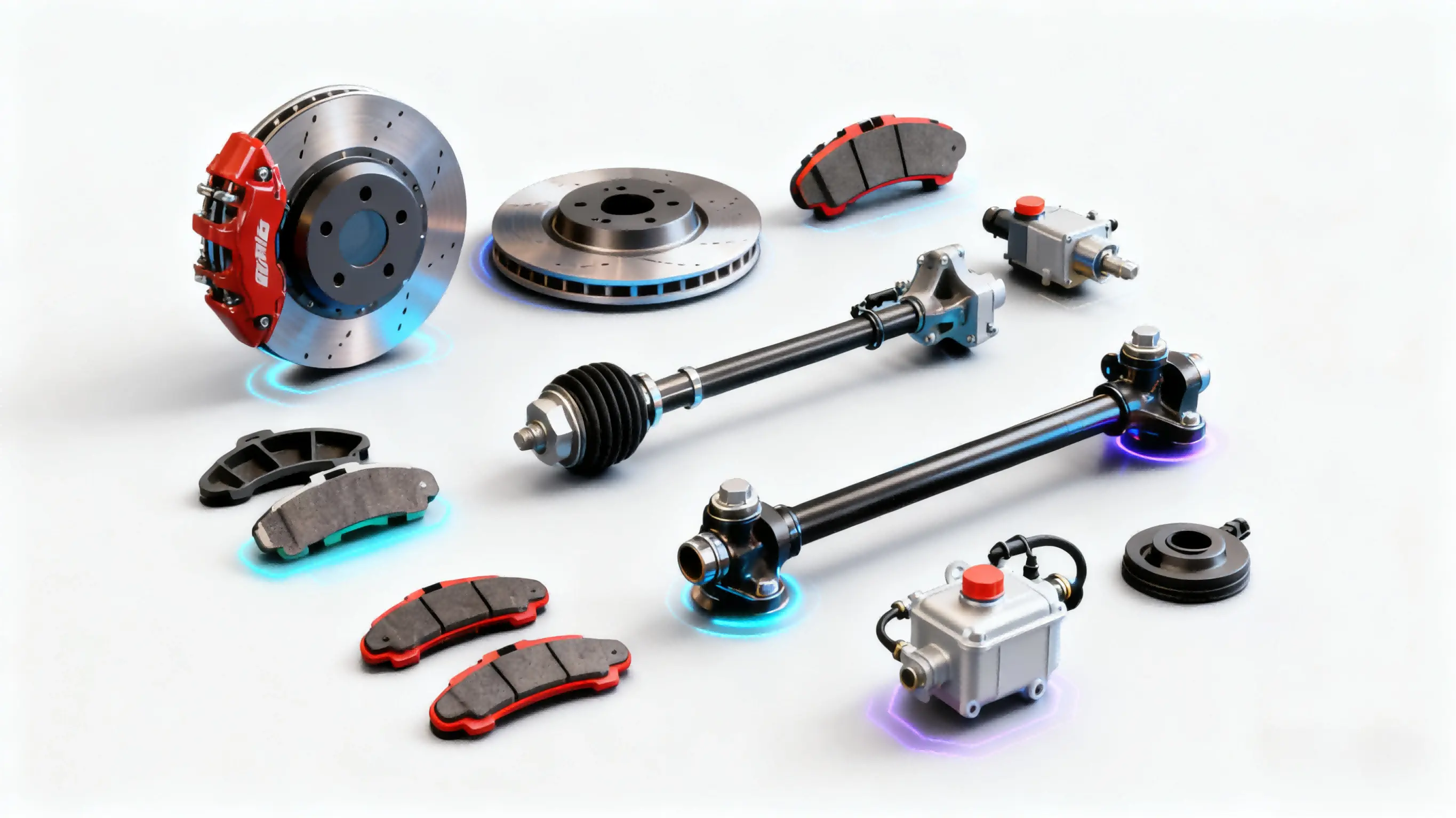 Braking and steering system parts for agricultural machinery