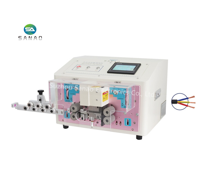 Automatic Multi-Core Sheathed Cable Inner and Outer Sheath Cutting Stripping Machine