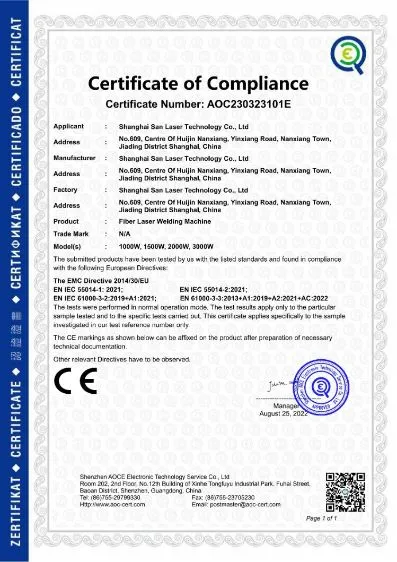 CE Certificate