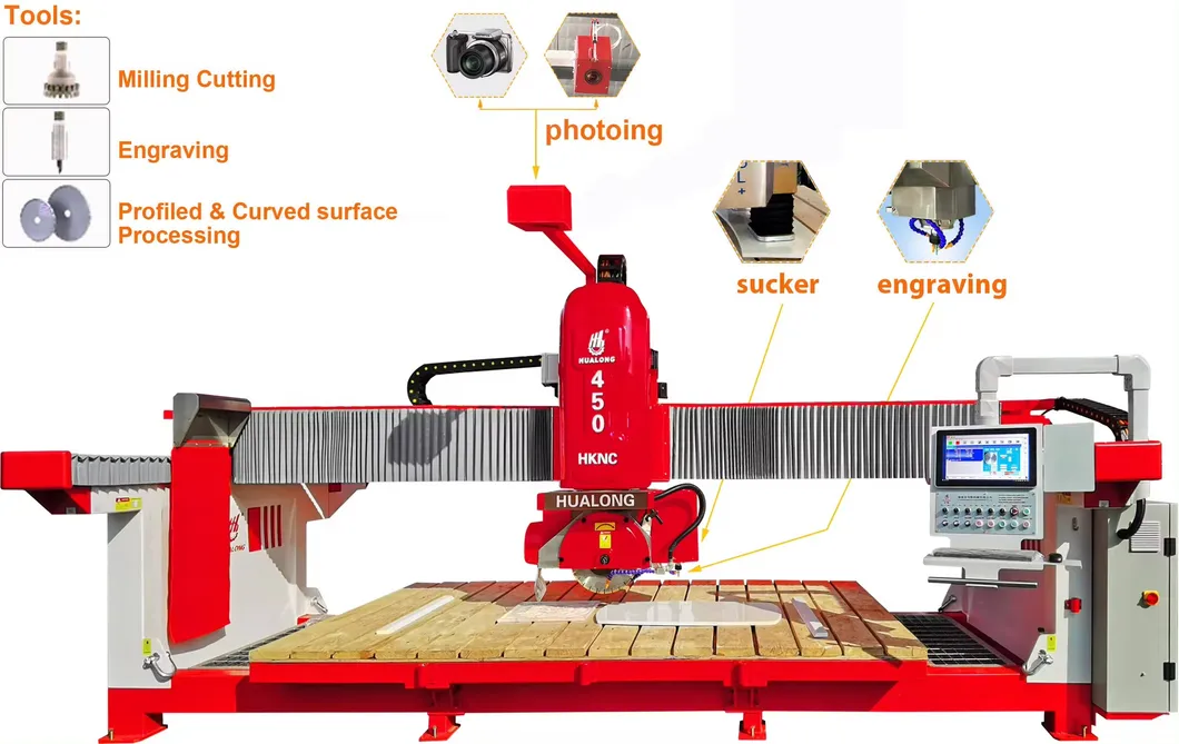 HKNC-450plus 5 Axis CNC Bridge Saw