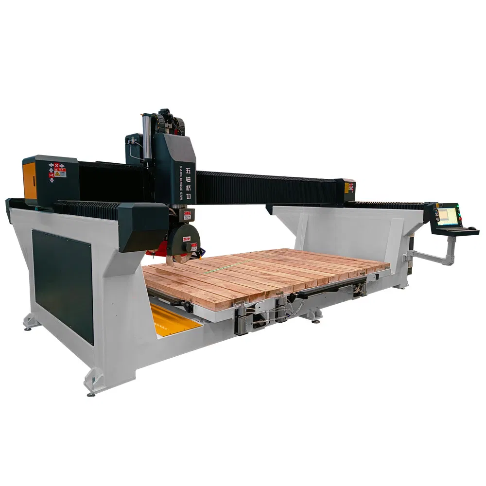 5 Axis CNC Senke Control System Bridge Saw Cutting Stone Slab Countertop Processing Equipment