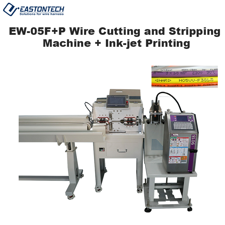 High-Precision Cable Cutting and Stripping Machine with Integrated Printer