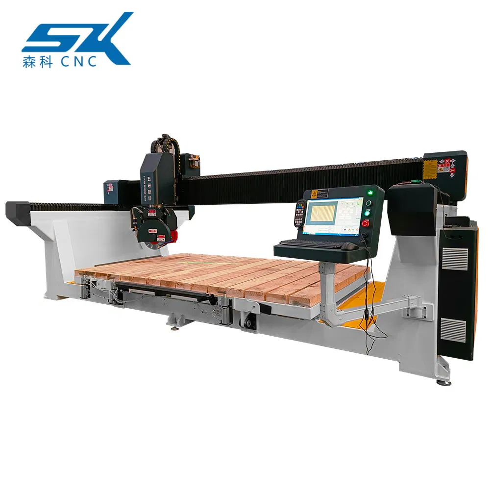 5 Axis CNC Senke Control System Bridge Saw Cutting Stone Slab Countertop Processing Equipment