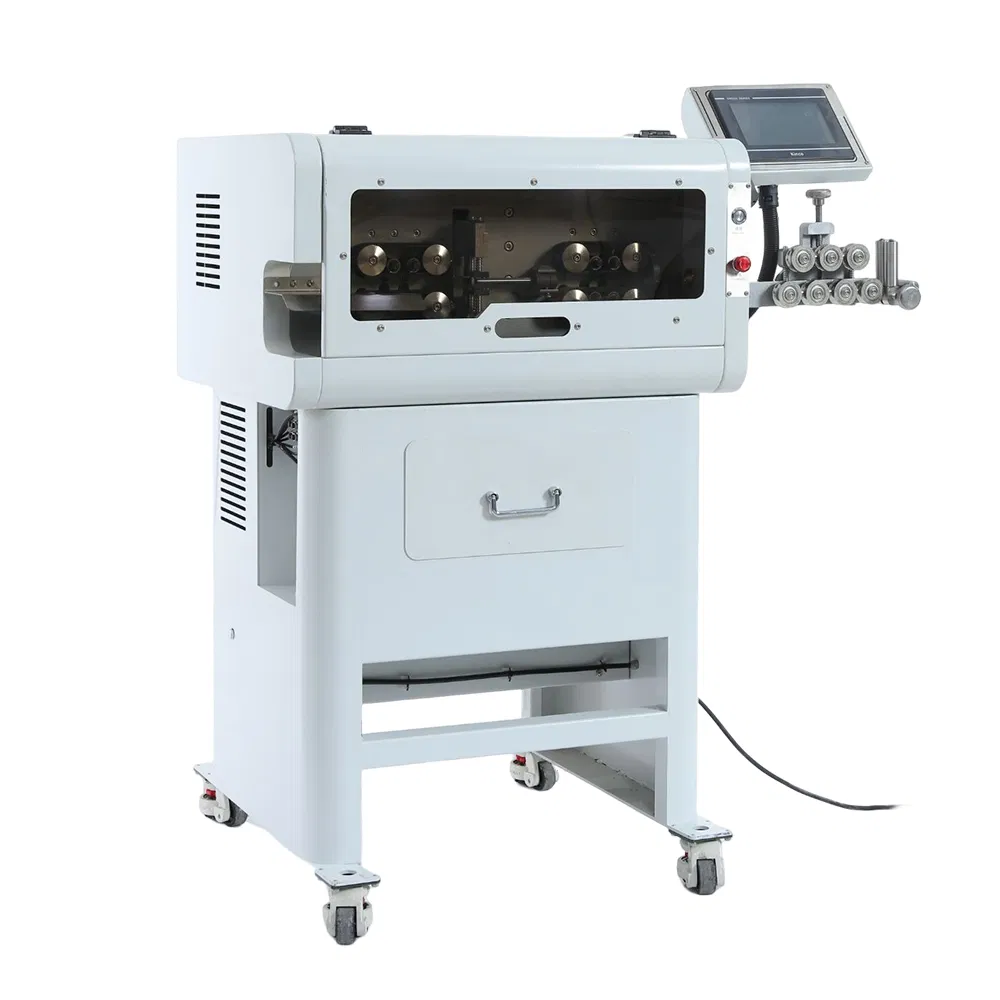 Floor Model Servo Cutter Automatic 30sqmm 16mm Diameter Cores Wire Cable Cut and Strip Machine