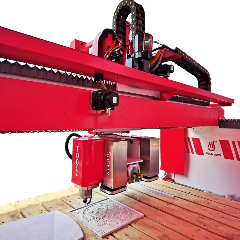 Bcmc 5 Axis CNC Italian Control System Bridge Saw Max Blade 650mm Cutting Stone Slab Countertop Processing Equipment