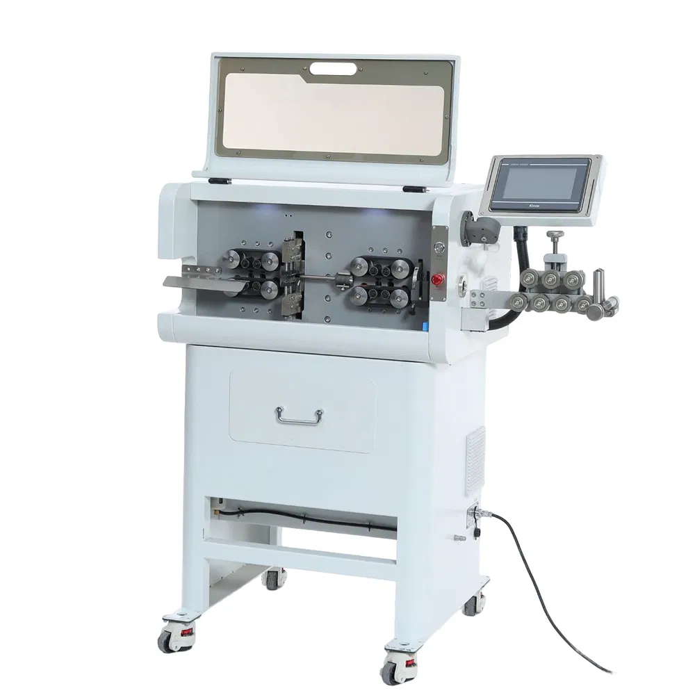 Floor Model Servo Cutter Automatic 30sqmm 16mm Diameter Cores Wire Cable Cut and Strip Machine