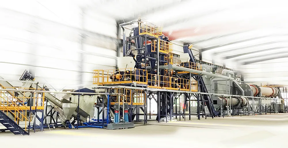 Waste battery crushing recycling line