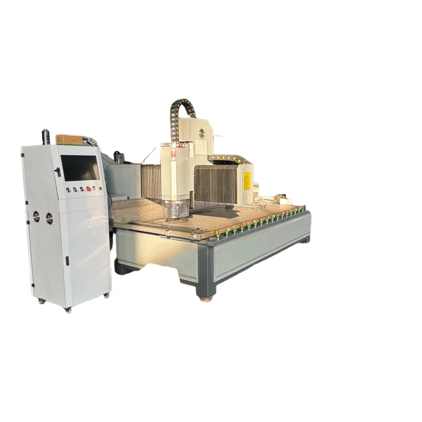 The Core Motor Assembly of The Fully Automatic Three-Axis CNC Glass Milling Machine Is Used for Cutting, Drilling, and Internal Edge Grinding.