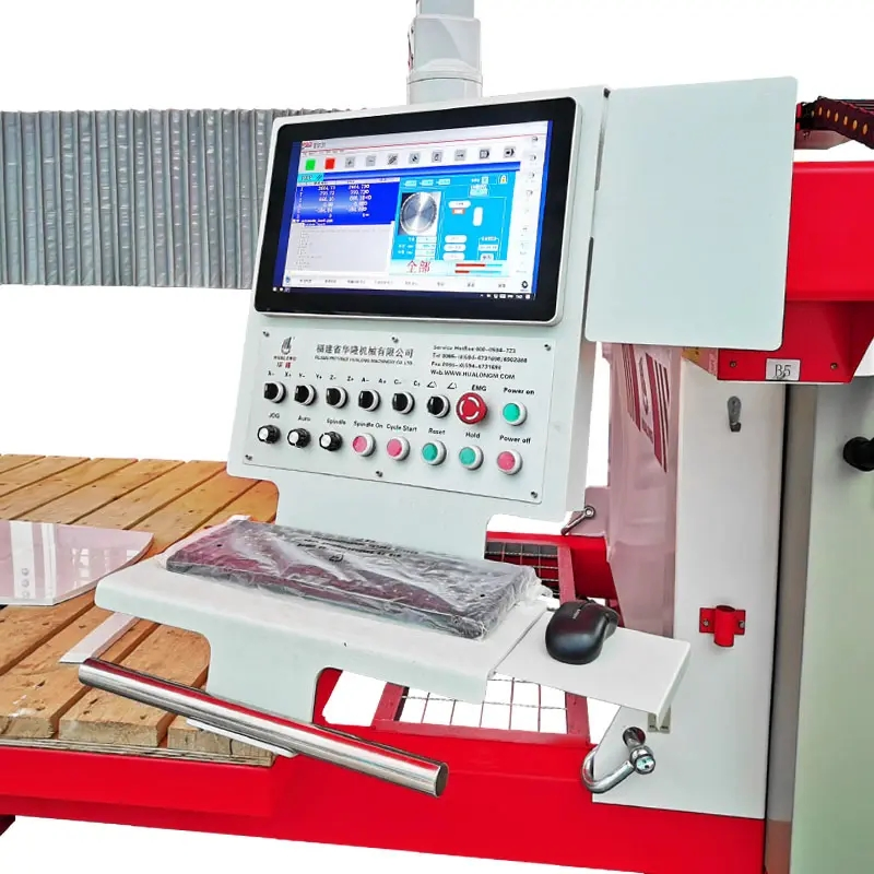 Bcmc 5 Axis CNC Italian Control System Bridge Saw Max Blade 650mm Cutting Stone Slab Countertop Processing Equipment