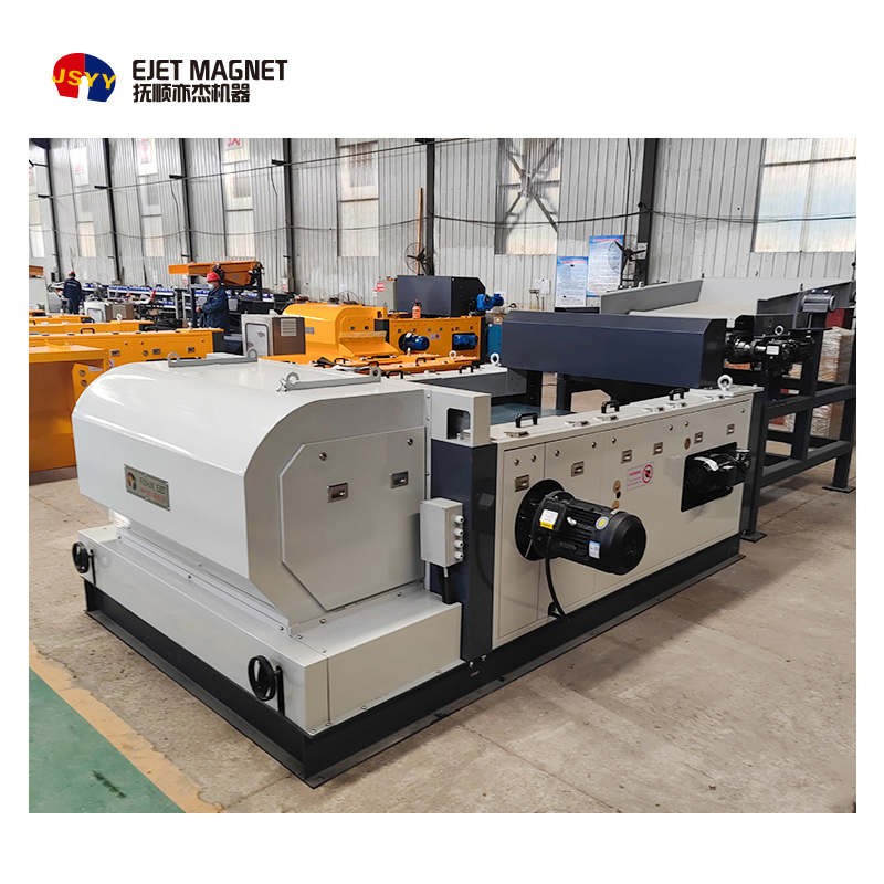 Magnetic Separating System for Steel Scrap Is Used for Separating Aluminum and Plastic