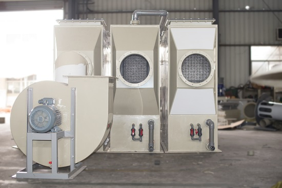 Horizontal Exhaust Gas Scrubber System for Flue Gas Treatment