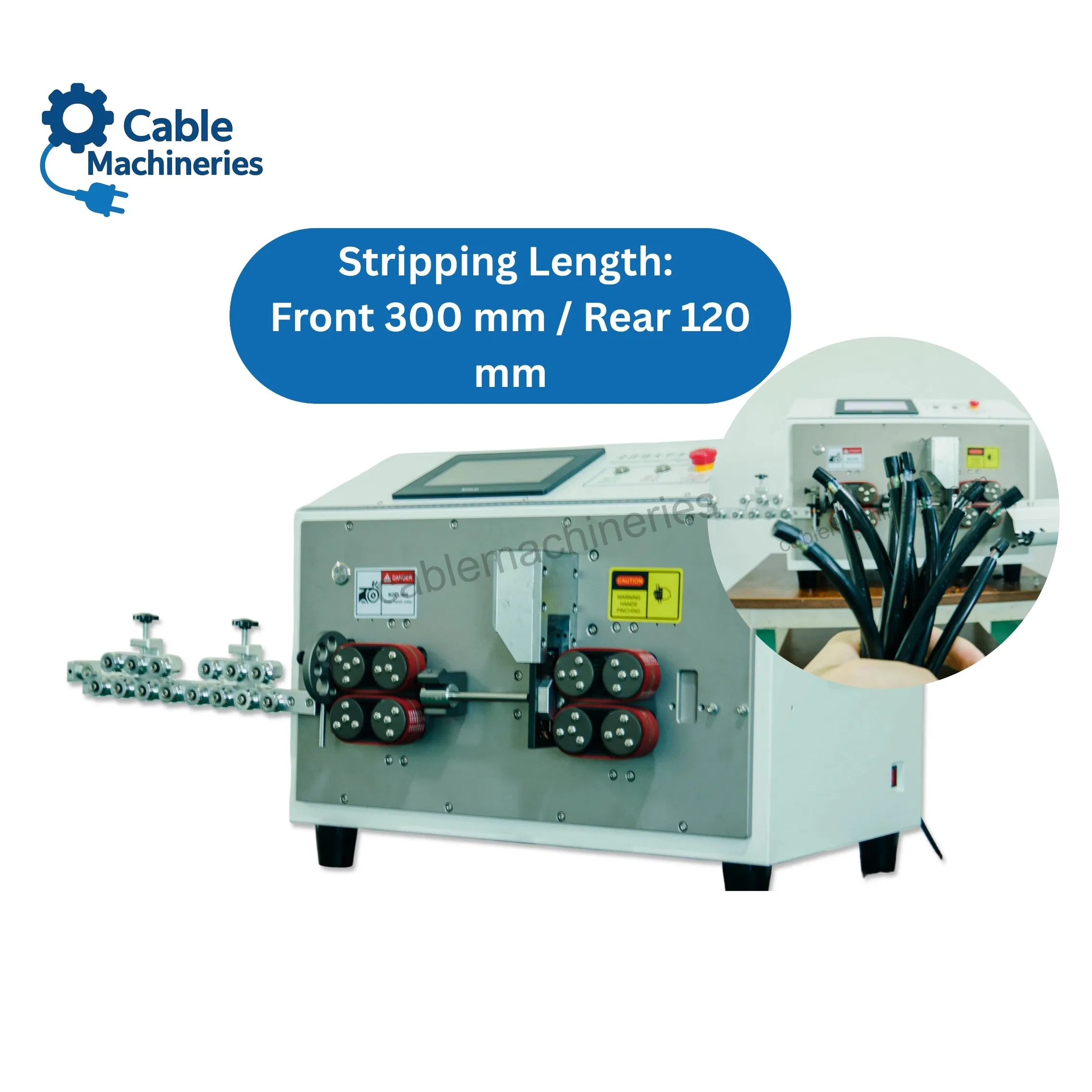 Heavy-Duty Wire Cutting and Stripping Machine for Multi-Core Cables