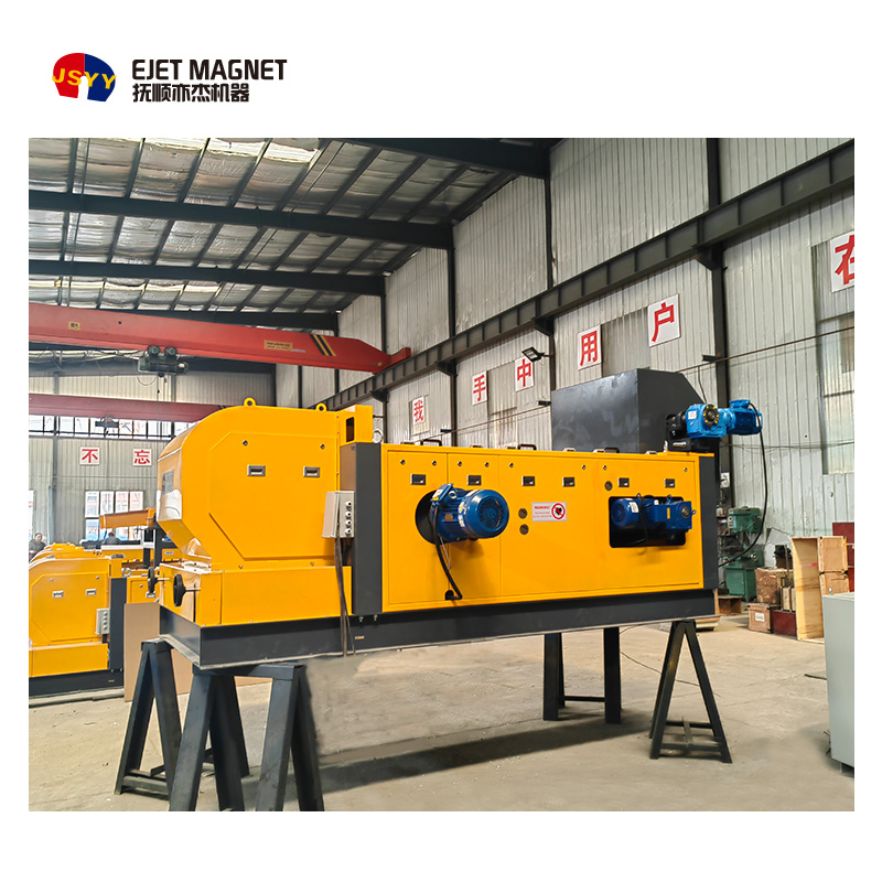 Magnetic Separating System for Steel Scrap Is Used for Separating Aluminum and Plastic