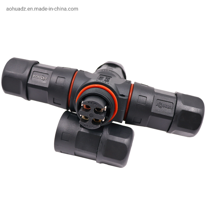 2pin 35A Power Cable Screw Fixing Connector 4 Way Waterproof Plug