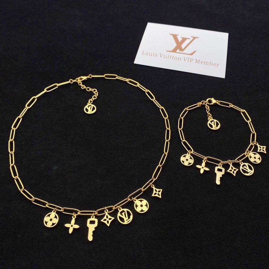 High-Quality LV Louis Vuitton necklace Roman holiday bracelet high-end custom original 18K gold-plated craftsmanship counter version Supplier, Exporters