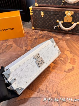 Best Top Grade Replica LV M4700B 8-Slot Watch Box - Monogram Canvas White Pink Watch Trunk Exporter, Exporters