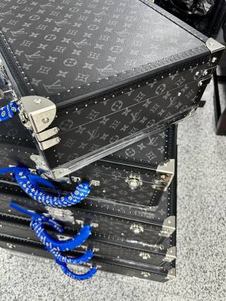 Best Monogram LV Style Hard Case Tower Trunk, Handcrafted Luxury Storage Trunk with Silver Hardware Manufacturer, Factories