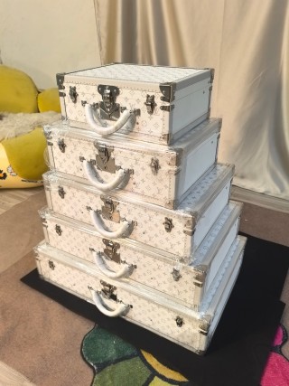 High-Quality Louis Vuitton white monogram hard trunks/cases Factory, Exporters