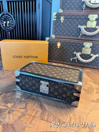 China Top Grade Replica LV 8-Slot Watch Box - Classic Monogram Canvas with Blue Velvet Lining, Pop-Up Lock Manufacturer, Manufacturers