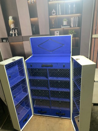 High-Quality M4700M4700DXG Custom Luxury Sneaker & Shoe Cabinet | LV Style Monogram Acrylic Display Case   Manufacturers, Product