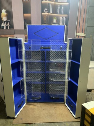 High-Quality M4700M4700DXG Custom Luxury Sneaker & Shoe Cabinet | LV Style Monogram Acrylic Display Case   Manufacturers, Product