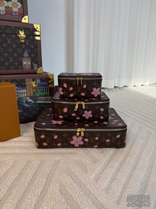 High-Quality Luxury LV Inspired Modern Travel Jewelry Case, 3-Size Set Jewelry Storage Box  Exporter, Exporters