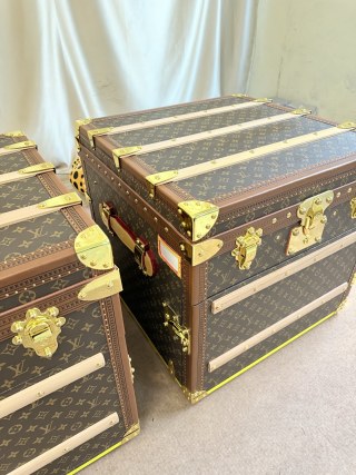 Best Luxury Monogram Nightstand with Pink Velvet Lining & Real Gold Plated Brass Hardware Supplier, Suppliers