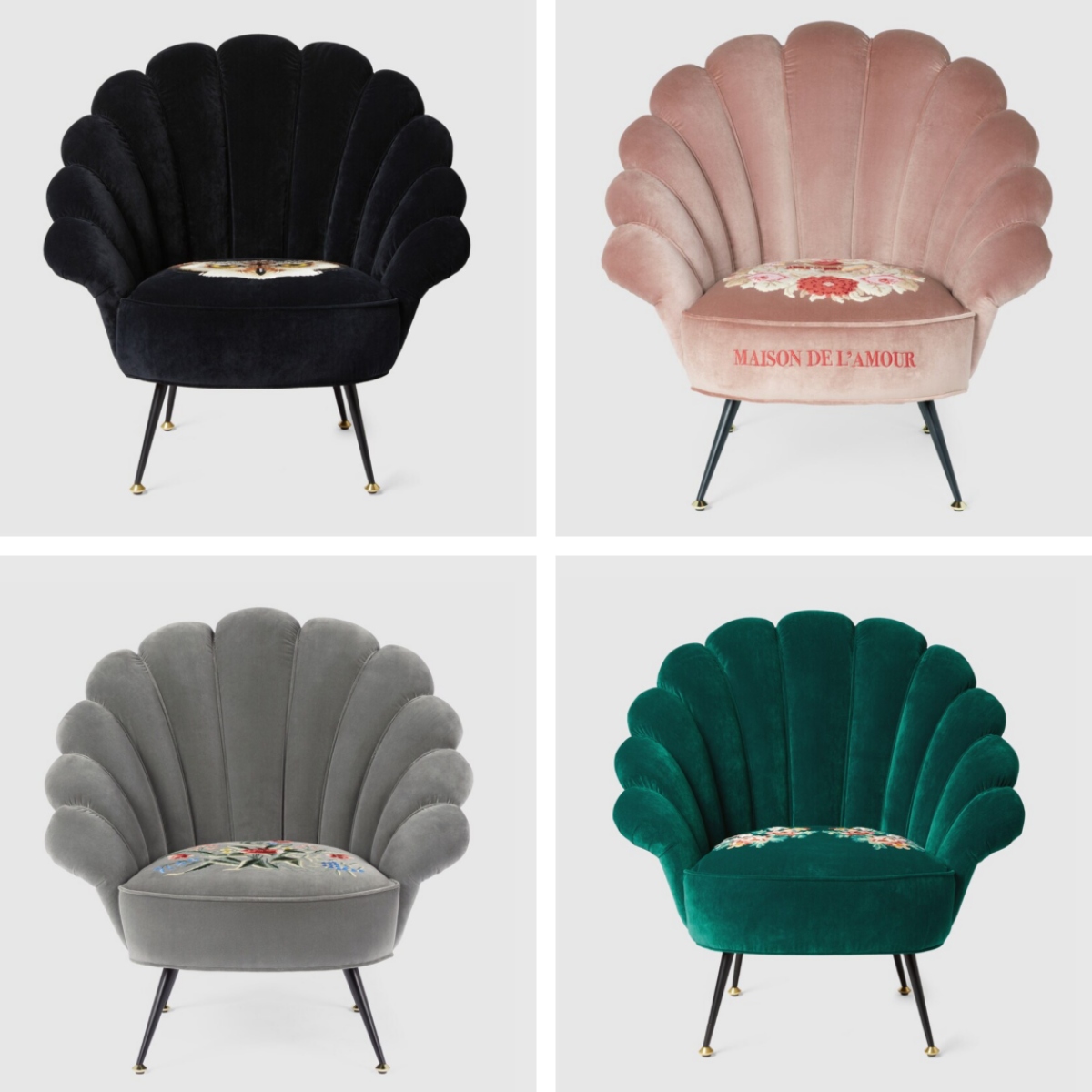 High-Quality  Furniture Chair Owl Embroidered Velvet Embroidered Flowers Velvet Armchair Exporter, Products