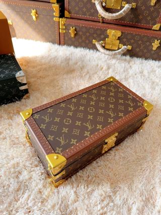 Famous Louis Vuitton Style M4700B 8-Slot Watch Box, Luxury Classic Monogram Hard Case Watch Storage with Secret Compartment Factory, Factories