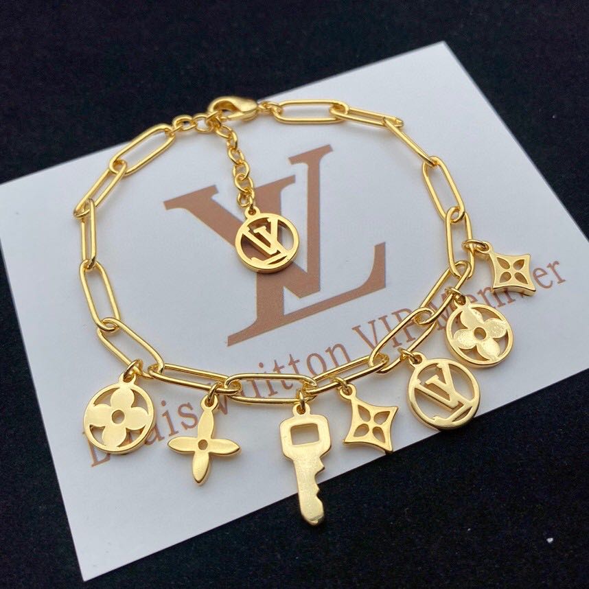 High-Quality LV Louis Vuitton necklace Roman holiday bracelet high-end custom original 18K gold-plated craftsmanship counter version Supplier, Exporters
