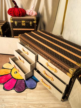 Famous Monogram 6-Drawer Coffee Table Custom Suede Lining Manufacturer, Exporter