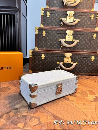 Best Top Grade Replica LV M4700B 8-Slot Watch Box - Monogram Canvas White Pink Watch Trunk Exporter, Exporters