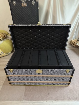 Famous LV Style 1854s Monogram Coffee Table Trunk (Black Lining) Manufacturers, Factories