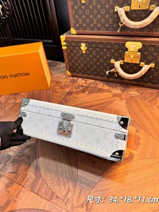 China [Copy] Louis Vuitton Style 8-Slot Watch Box, Luxury White Monogram Hard Case Watch Storage Box Factory, Product