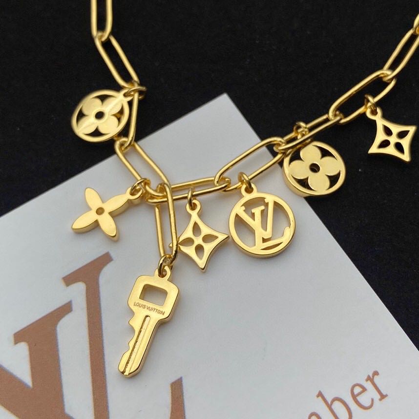 High-Quality LV Louis Vuitton necklace Roman holiday bracelet high-end custom original 18K gold-plated craftsmanship counter version Supplier, Exporters