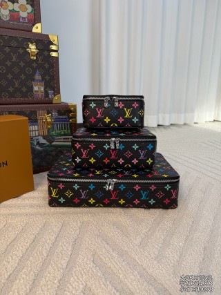High-Quality Luxury LV Inspired Modern Travel Jewelry Case, 3-Size Set Jewelry Storage Box  Exporter, Exporters