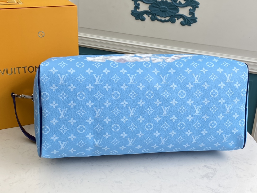 Famous LV Blue Sky White Cloud Travel Bag Keepall Bandouli ère 50 Travel Bag Factories, Service