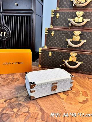 China [Copy] Louis Vuitton Style 8-Slot Watch Box, Luxury White Monogram Hard Case Watch Storage Box Factory, Product