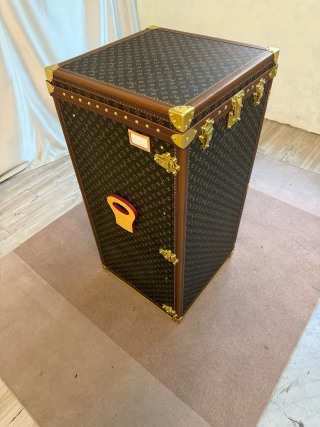 Famous LV-Style Monogram Roulette & Poker Trunk | Custom Gaming Storage Cabinet Manufacturers, Supplier