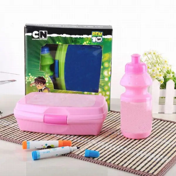 OEM Colorful Children plastic lunch box set with water bottle Manufacturer, Products