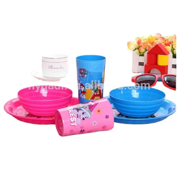 Wholesale BPA Free PP Material 3 SET plastic breakfast set plate bowl cup Manufacturer, Product