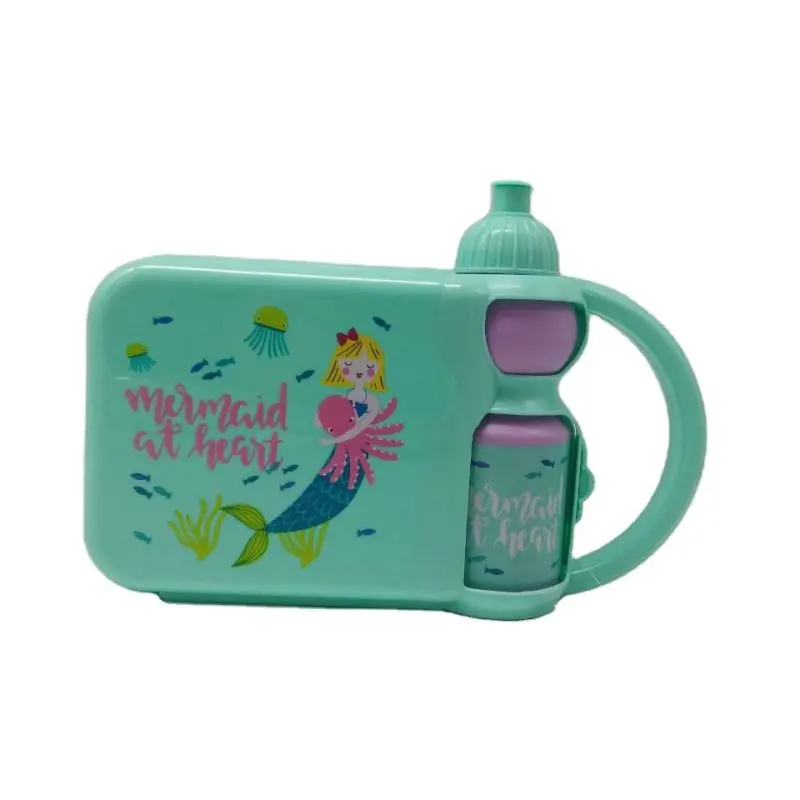 High-Quality BPA free plastic cartoon lunch box and water bottle with handle for kids Product, Products