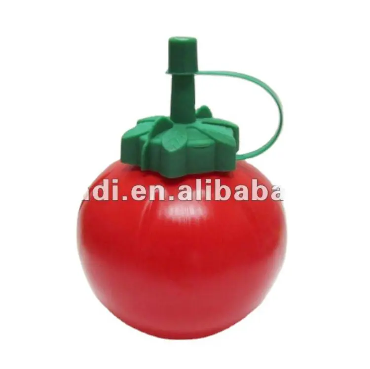 350ml kawaii cute design apple shape plastic sauce bottle