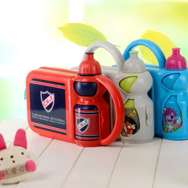 High-Quality BPA free plastic cartoon lunch box and water bottle with handle for kids Product, Products
