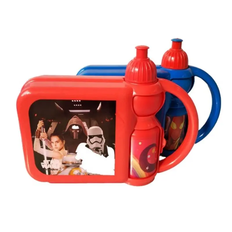 High-Quality BPA free plastic cartoon lunch box and water bottle with handle for kids Product, Products