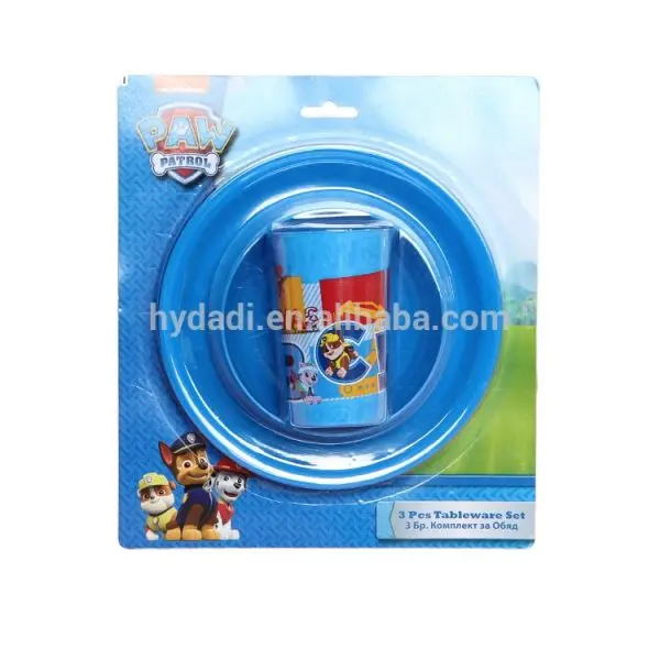 Wholesale BPA Free PP Material 3 SET plastic breakfast set plate bowl cup Manufacturer, Product