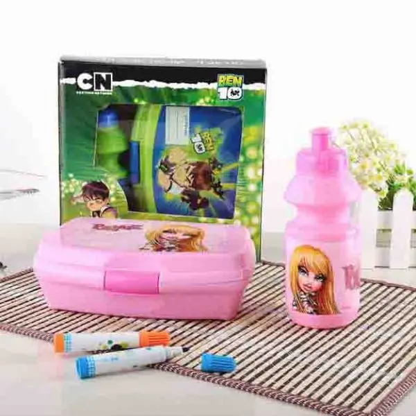 OEM Colorful Children plastic lunch box set with water bottle Manufacturer, Products